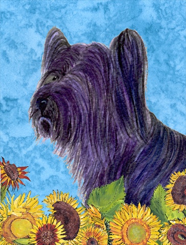 Skye Terrier Flag Canvas House Size