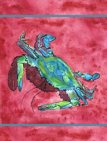 11 x 15 in. Crab Flag Garden Size