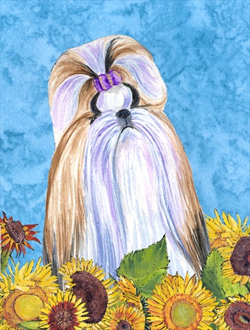 28 x 40 in. Shih Tzu Flag Canvas House Size