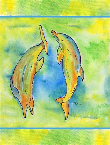 Dolphin Flag Canvas House Size