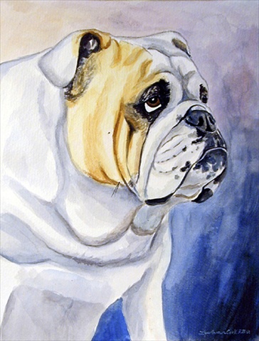 English Bulldog Flag Canvas House Size
