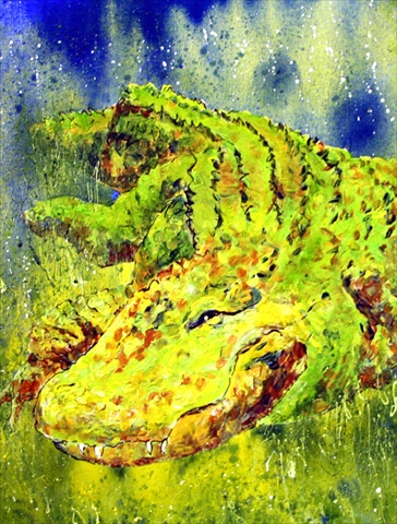 11 x 15 in. Alligator Flag Garden Size
