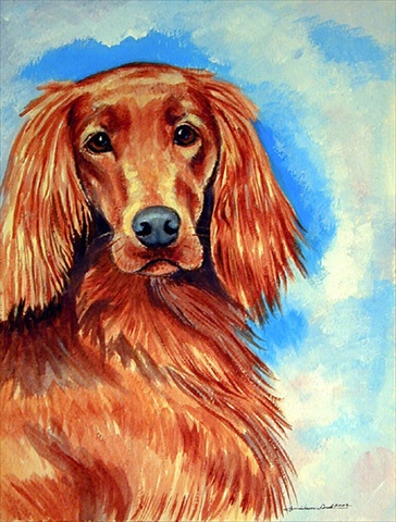 11 x 15 in. Irish Setter Flag Garden Size