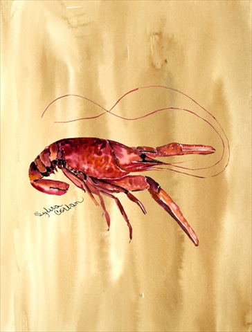11 x 15 in. Crawfish Flag Garden Size