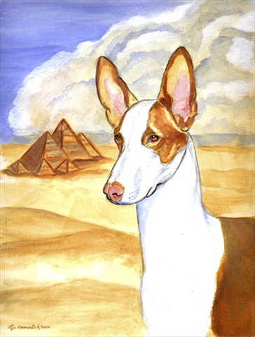 Ibizan Hound Flag Canvas House Size 28 x 40 in.