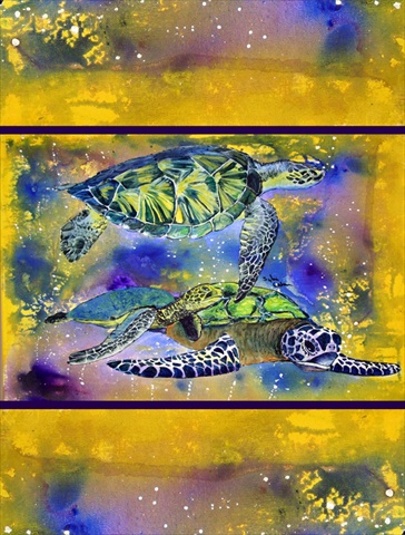 11 x 15 in. Turtle Flag Garden Size