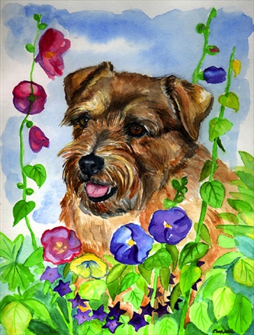 Norfolk Terrier Flag Canvas House Size