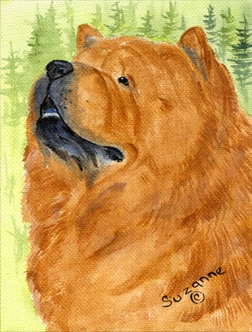 Chow Chow Flag Canvas House Size