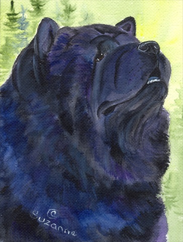 Chow Chow Flag Canvas House Size