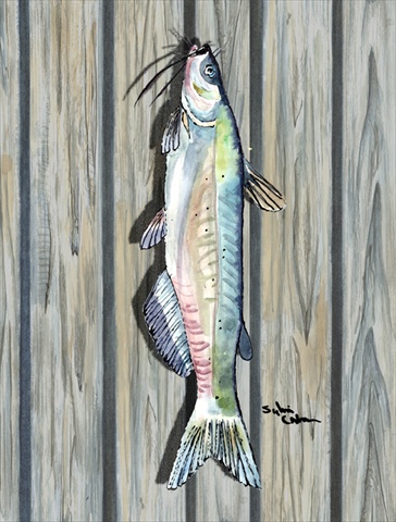 11 x 15 in. Fish Catfish Flag Garden Size
