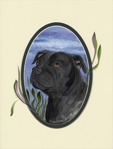 Staffie Flag Canvas House Size