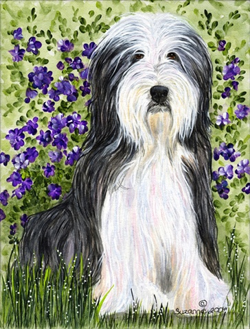 11 x 15 in. Bearded Collie Flag Garden Size