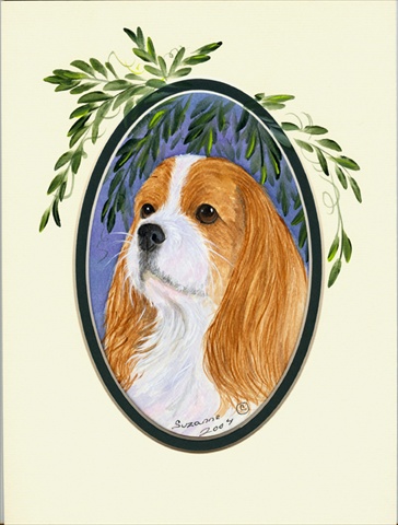 Cavalier Spaniel Flag Canvas House Size