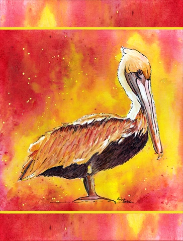 11 x 15 in. Pelican Flag Garden Size