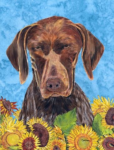 German Shorthaired Pointer Flag Canvas House Size