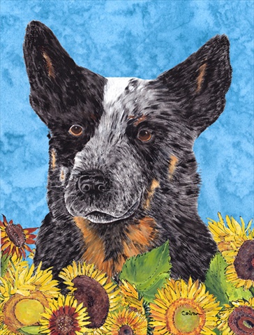 Australian Cattle Dog Flag Canvas House Size