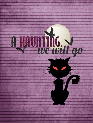 A Haunting we will go Halloween Flag Canvas House Size