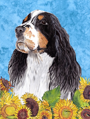 Springer Spaniel Flag Canvas House Size