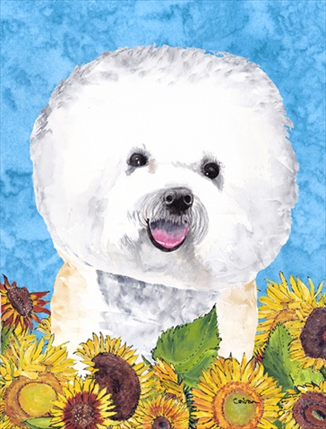 Bichon Frise Flag Garden Size