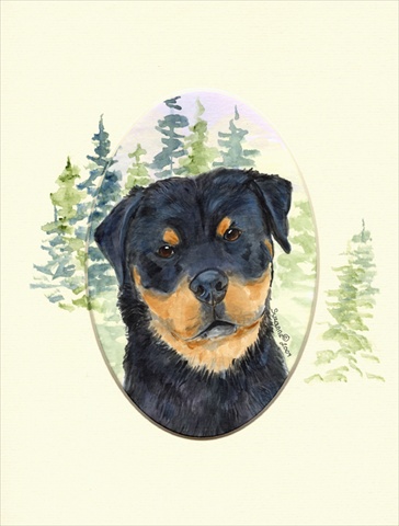 Rottweiler Flag Canvas House Size