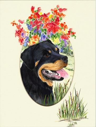 SS8055CHF Rottweiler Flag Canvas House Size