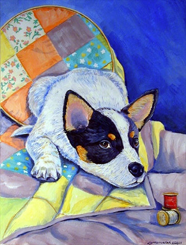 Australian Cattle Dog Sew Perfect Flag Canvas House Size