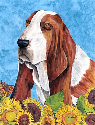 Basset Hound Flag Garden Size