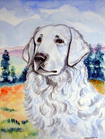 Kuvasz Flag Garden Size