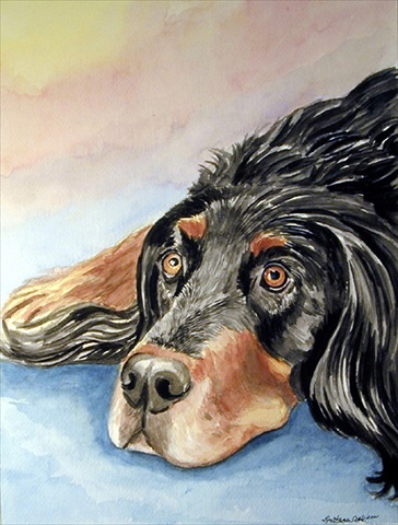 Gordon Setter Flag Canvas House Size
