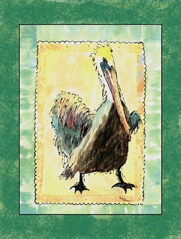 Bird - Pelican Flag Canvas House Size