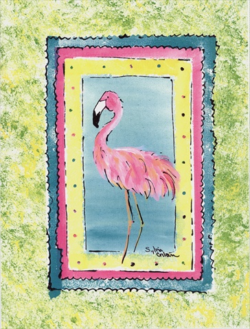 Bird - Flamingo Flag Canvas House Size