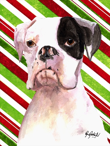 RDR3002GF Cooper Candy Stripe Boxer Christmas Flag Garden Size