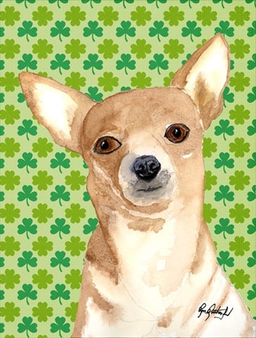 Chihuahua St Patricks Day Flag Garden Size