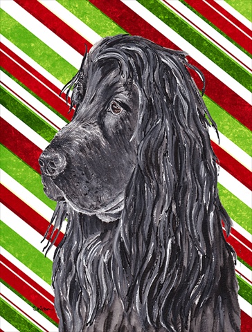 English Cocker Spaniel Candy Cane Christmas Flag Garden Size