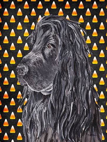 English Cocker Spaniel Halloween Candy Corn Flag Garden Size