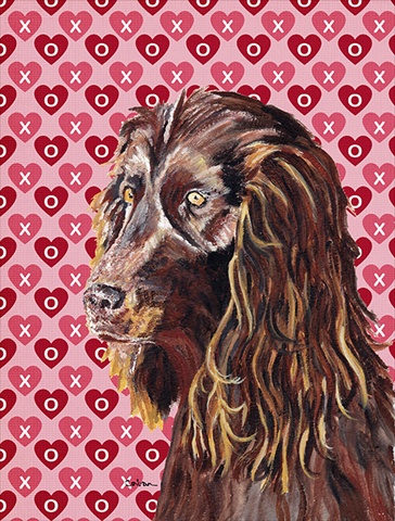 Boykin Spaniel Valentines Love Flag Garden Size