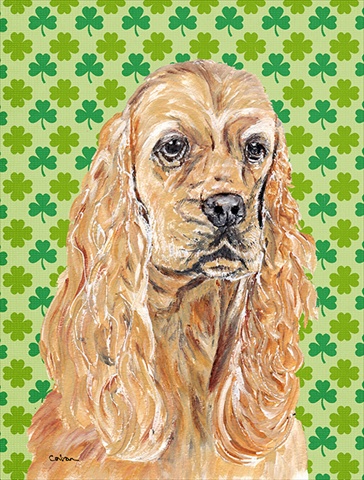 Cocker Spaniel St Patricks Irish Flag Canvas House Size