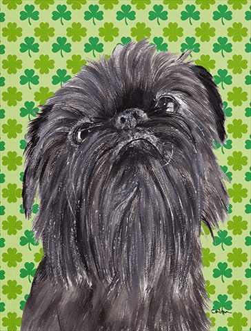 Brussels Griffon St Patricks Irish Flag Garden Size