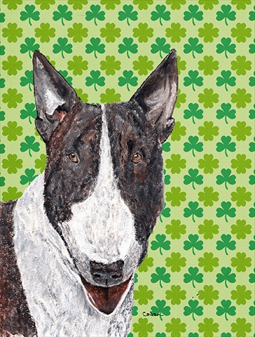 Bull Terrier St Patricks Irish Flag Canvas House Size