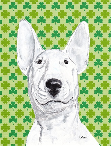 Bull Terrier St Patricks Irish Flag Canvas House Size