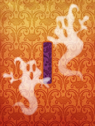 Halloween Ghost Letter I Monogram Initial Flag Garden Size