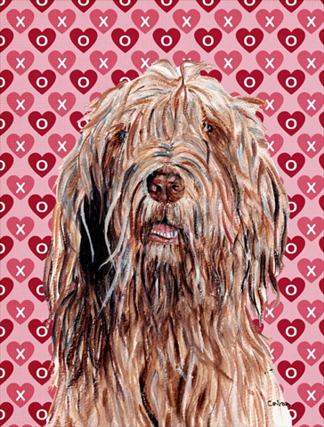Otterhound Hearts and Love Flag Garden Size