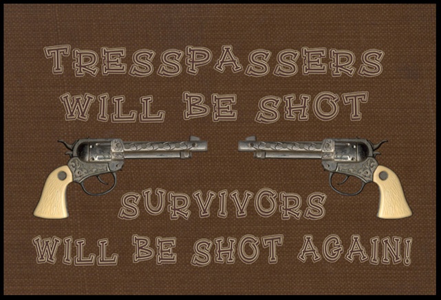 Tresspassers will be shot Indoor or Outdoor Mat
