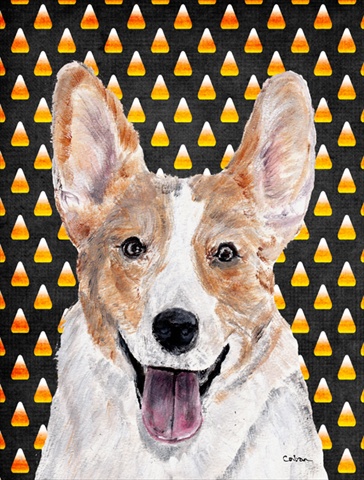 Cardigan Corgi Candy Corn Halloween Flag Garden Size