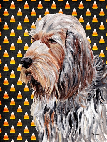 Otterhound Candy Corn Halloween Flag Garden Size