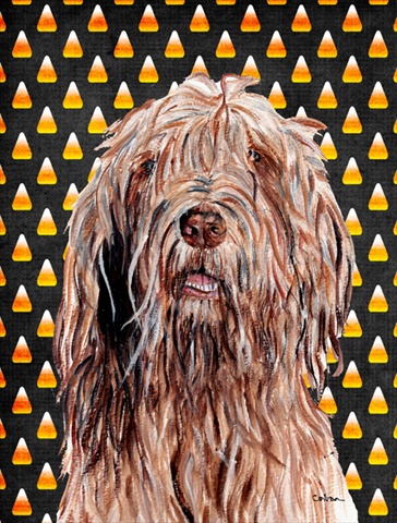 Otterhound Candy Corn Halloween Flag Garden Size