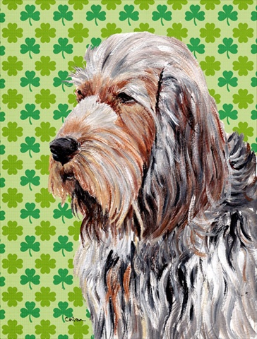 Otterhound Lucky Shamrock St. Patricks Day Flag Garden Size