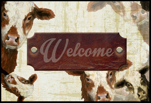 Welcome cow Indoor or Outdoor Mat