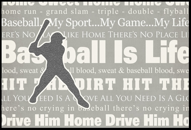 Baseball is Life Indoor or Outdoor Mat
