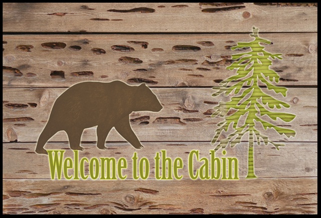 Carolines Treasures SB3081MAT Welcome to the Cabin Indoor or Outdoor Mat